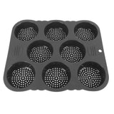 Hamburger Bun Mold Silicone 8 Cavity Easy Release Heat Resistant Hamburger Bread Bakery Pan for Kitchen