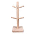 Mug Holder Tree Wood Hanger Stand with 6 Hooks Weighted Base Anti Slip Coffee Mug Rack for Kitchen Counter Cabinet