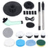 Electric Handheld Brush Adjustable Extension Handle Powerful Highly Efficient Labor Saving Electric Spin Scrubber for Bathroom Kitchen 9 Heads Green