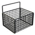 Wall Mounted Storage Basket No Drilling Adhesive Metal Wire Hanging Basket for Kitchen Food Pantry Bathroom Organization Black