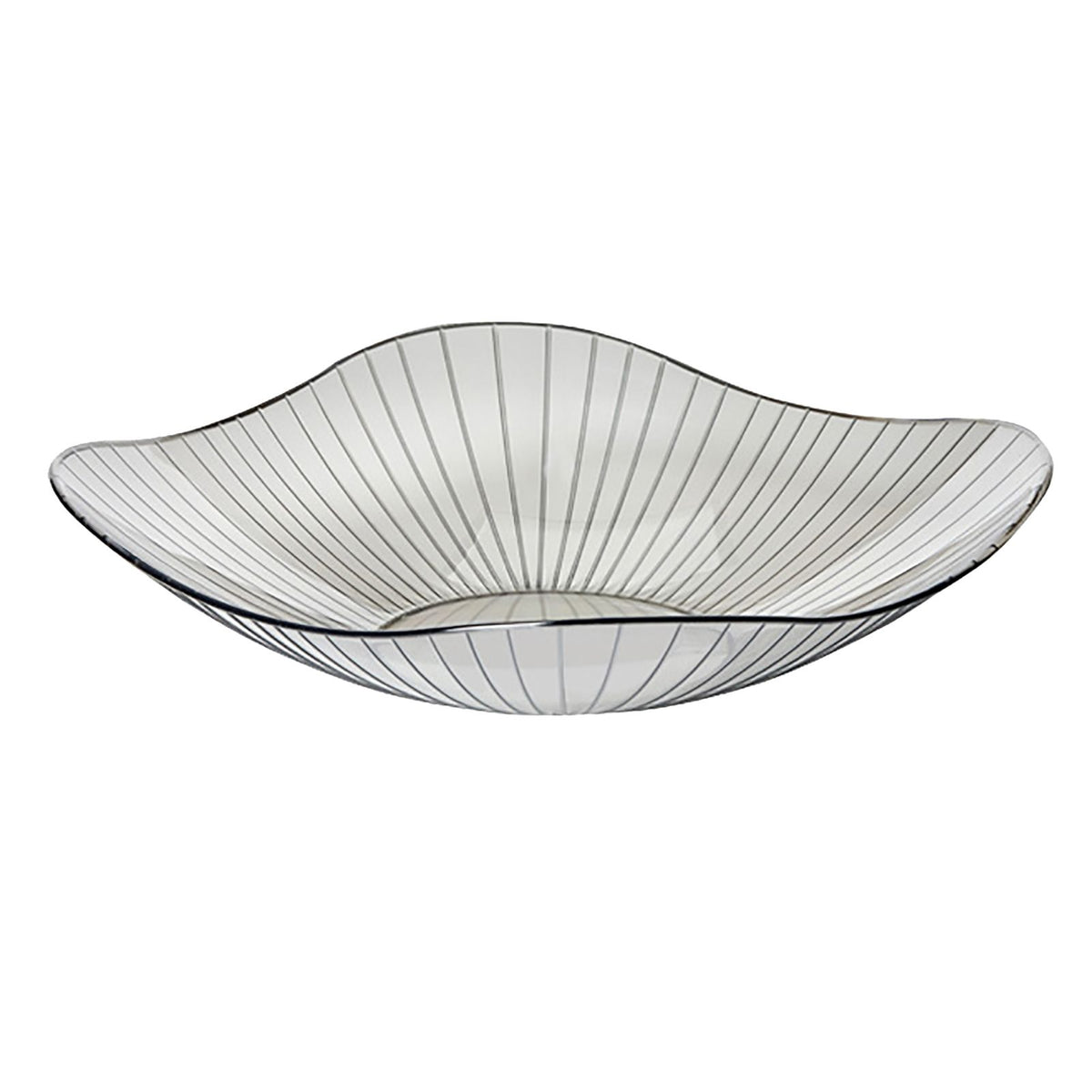 Transparent Grey Fruit Plate Large Plastic Serving Bowl Hand Made Candy Snack Bowl for Living Room Restaurant Party