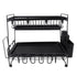 Dish Drying Rack 2 Layer Foldable Versatile Convenient Storage Dish Drainer Rack with Utensil Holder for Home