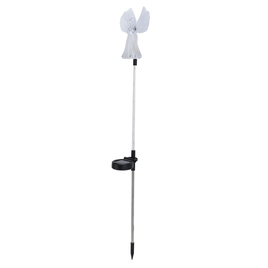 Solar Light LED Angel Shape Decorative Lamp with Colorful Light for Outdoor Courtyard Garden Lawn Patio Balcony