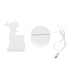 Night Lamp Three Dimensional Deer Table LED USB Night Light Bedroom Bedside Lamp for Halloween Christmas Children&