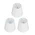 3PCS Cloth Lampshade E14 Clip On Fabric Lamp Cover for Chandelier Wall Lamp Office Home Decor(White )