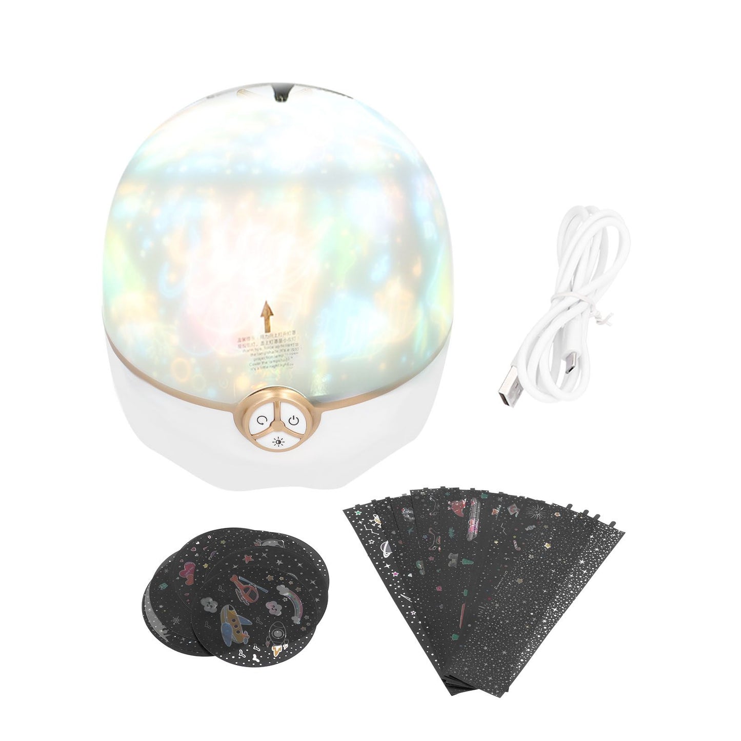 Lucky Star Projection Lamp Portable 3 Colors Ambient Lamp USB Powered Night Light for Home