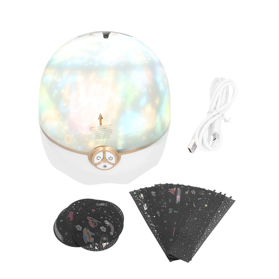 Lucky Star Projection Lamp Portable 3 Colors Ambient Lamp USB Powered Night Light for Home