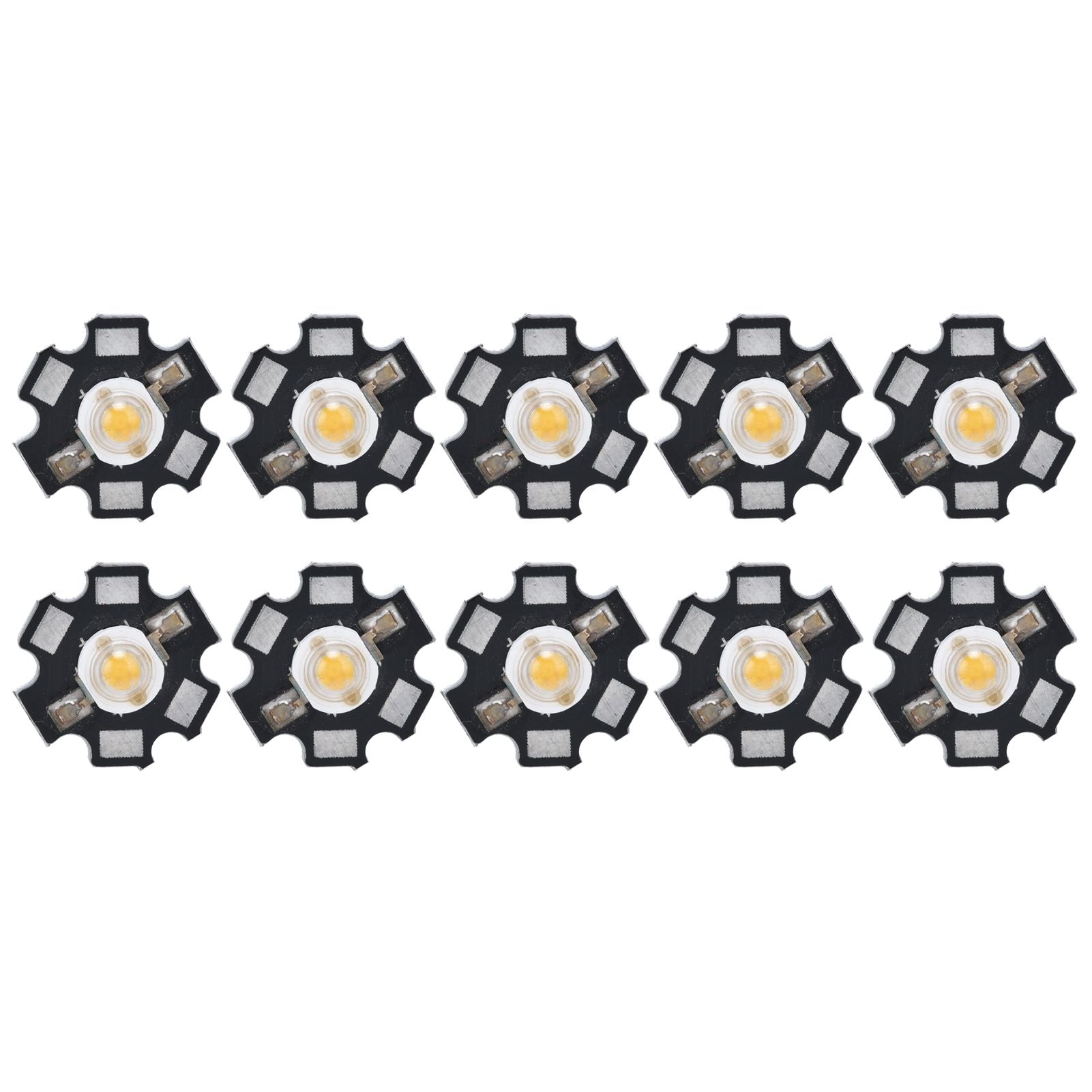 10Pcs Ultra Bright LED Chip 3V DIY Light Beads for Ceiling Light Downlight Flashlight Table LampWarm Light 3000K 1W