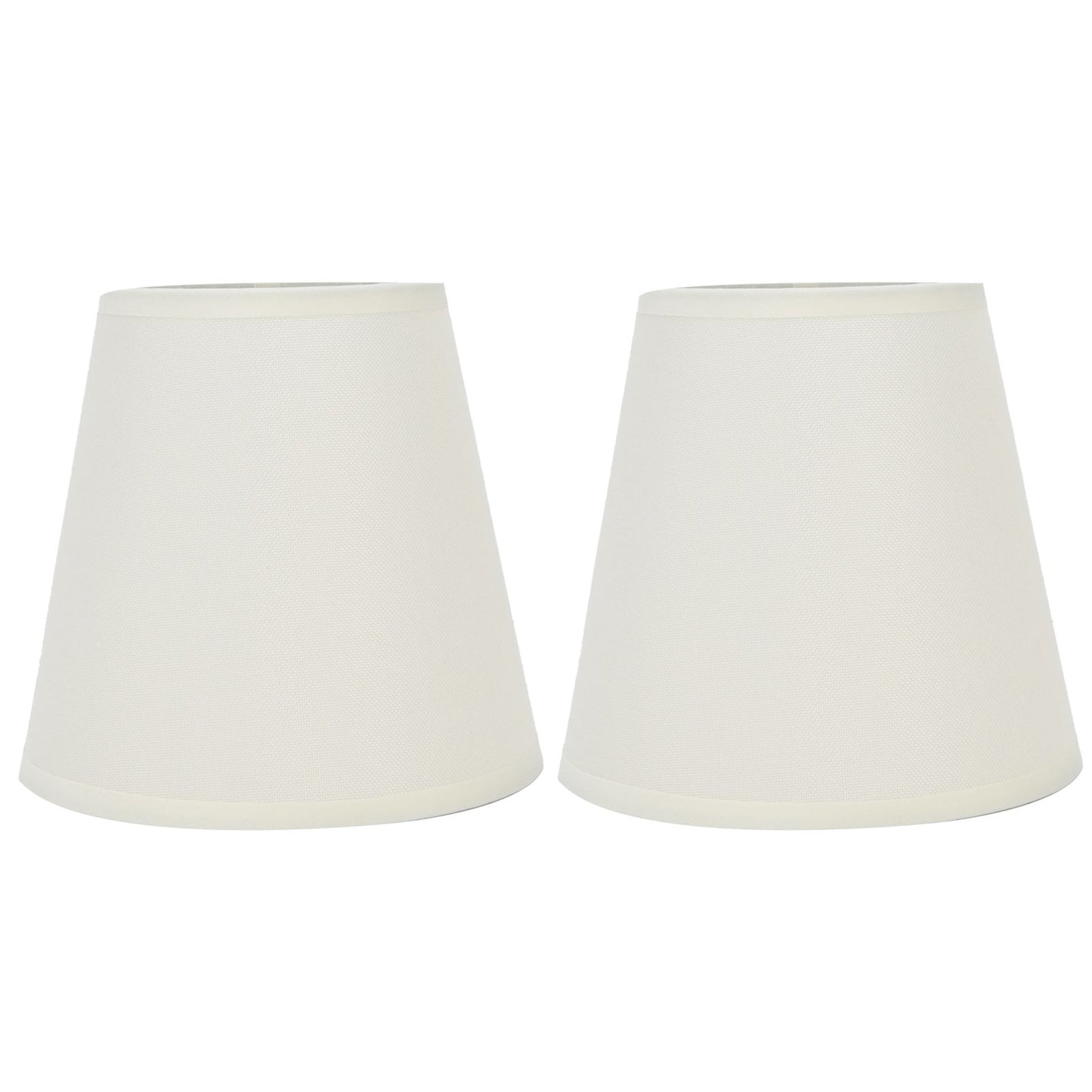2PCS Fabric Lampshade European Style Clip On Lamp Shade for E14 Screw Chandelier Wall LampPT07 White