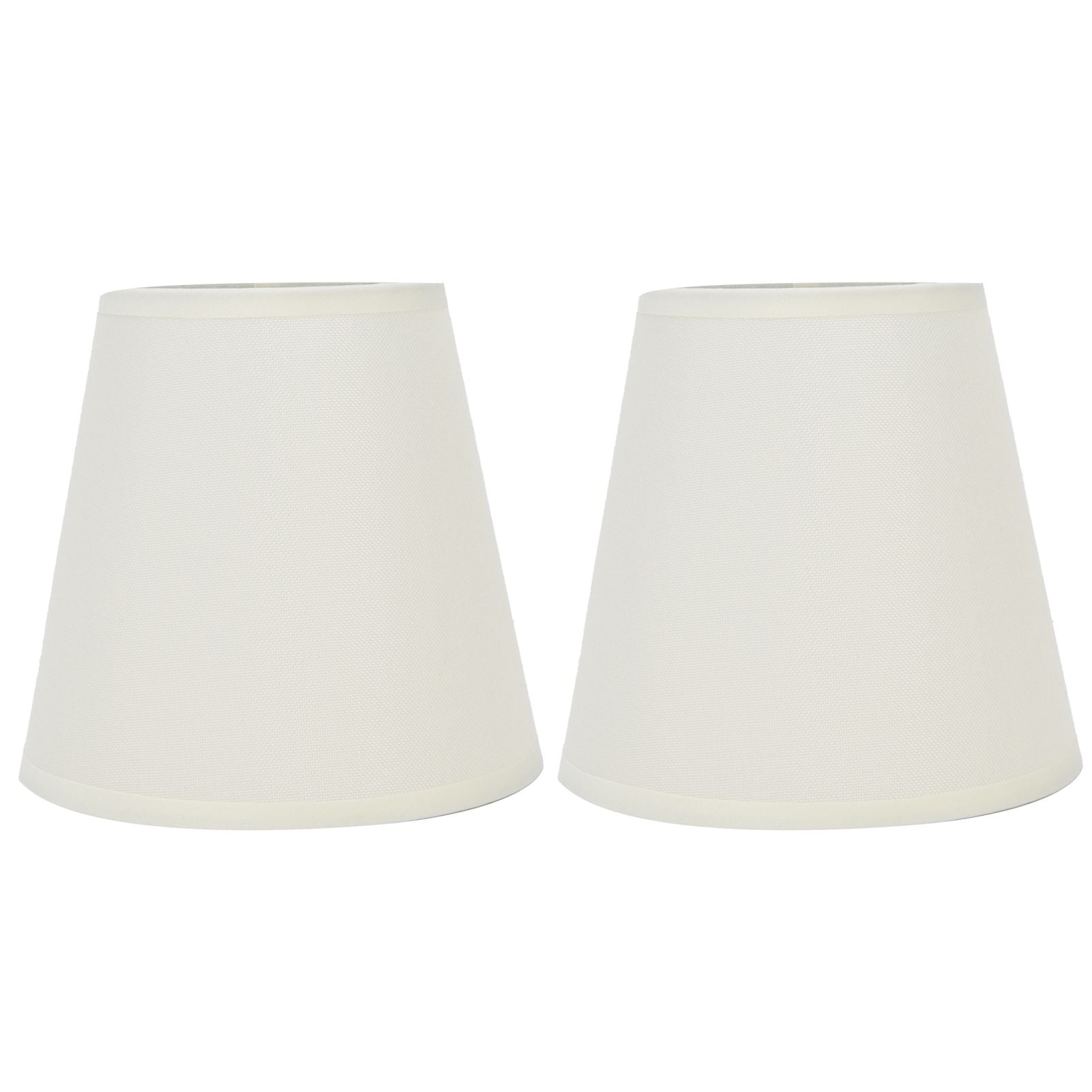 2PCS Fabric Lampshade European Style Clip On Lamp Shade for E14 Screw Chandelier Wall LampPT07 White