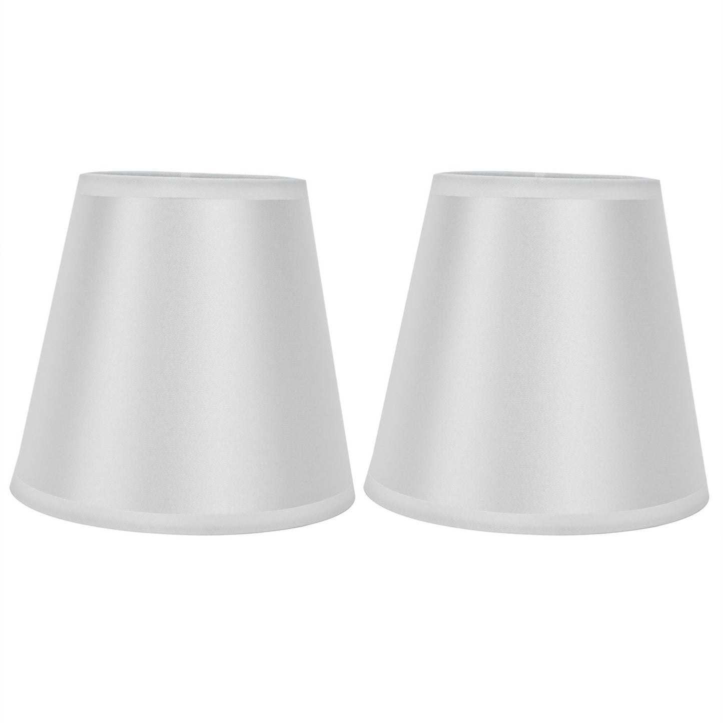 2PCS Modern Fabric Lampshade Clip On Wall Lamp Chandelier Lamp Shade for E14 Screw Table LightPT10 White