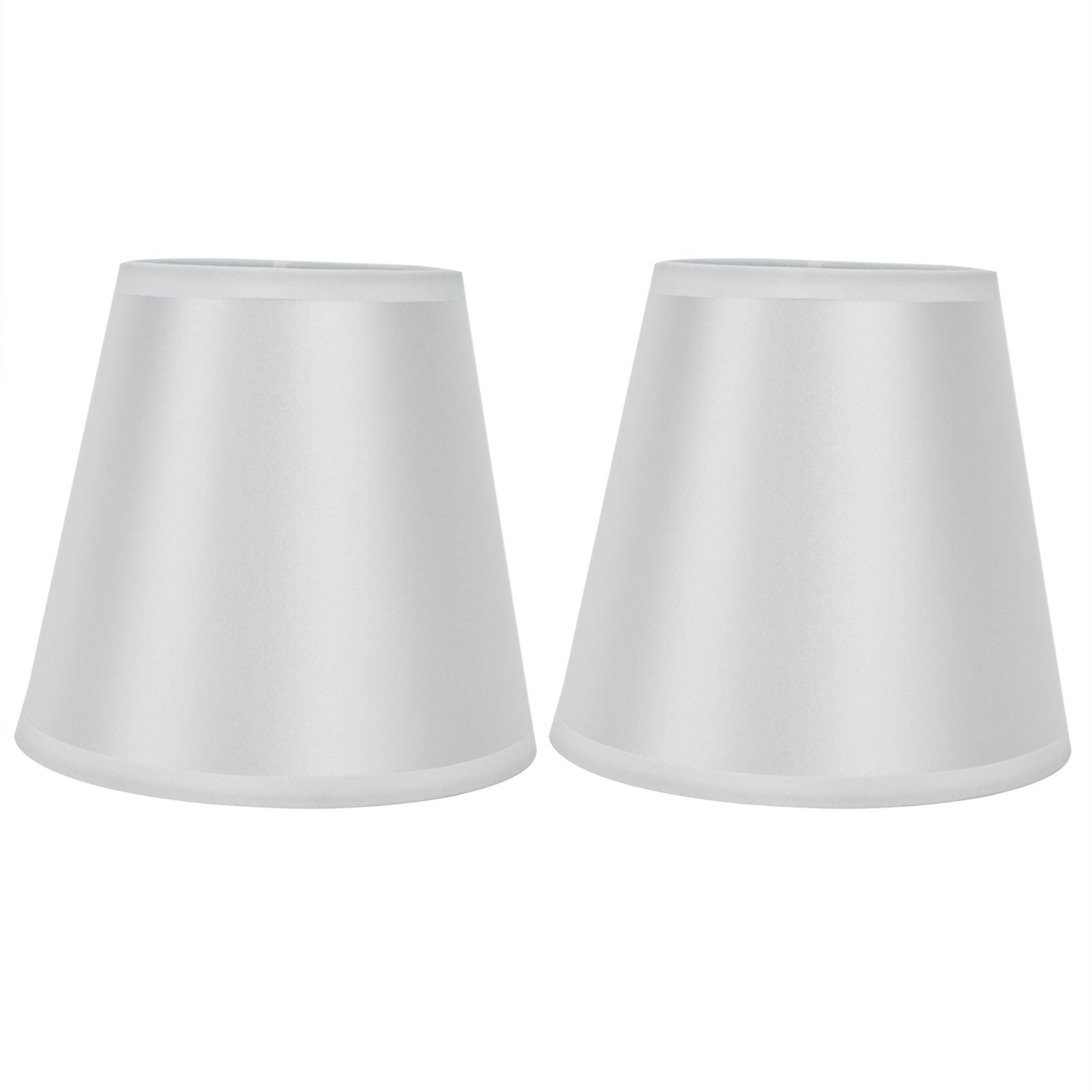 2PCS Modern Fabric Lampshade Clip On Wall Lamp Chandelier Lamp Shade for E14 Screw Table LightPT10 White