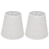 2PCS Table Lamp Shade Cover Fabric Clip On Lampshade for E14 Screw Candlestick Lamp ChandelierPT09 Linen