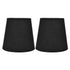 2Pcs Indoor Lamp Shade European Style Fabric Lampshade for E14 Chandelier Table Lamp Floor LampPX15 Black