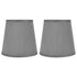 2Pcs Indoor Lamp Shade European Style Fabric Lampshade for E14 Chandelier Table Lamp Floor LampPX150 Silver Gray