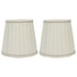 Fabric Lampshade Beige Silver Edge Craft European Style Simple Lamp Shade for E14 Screw Candlestick Lamp