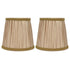 2PCS Fabric Lampshade Simple Lamp Shade for E14 Screw Candlestick Lamp Table Light Chandelier Gold