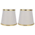 2PCS Fabric Lampshade European Style Lamp Shade for E14 Screw Chandelier Wall Lamp Beige White Gold Edging