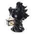 LED Halloween Ornament Resin Witch Sculpture Statue Lantern for Garden Terrace FestivalsBlack