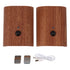 2Pcs Hallway Night Light Intelligent Linkage Wooden Motion Sensor Stairway Night Light USB Rechargeable Magnetic Wall LED Light