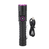 UV 395nm Flashlight USB Rechargeable Portable Handheld UV Flashlight Detection for Dog Urine Pet Stains