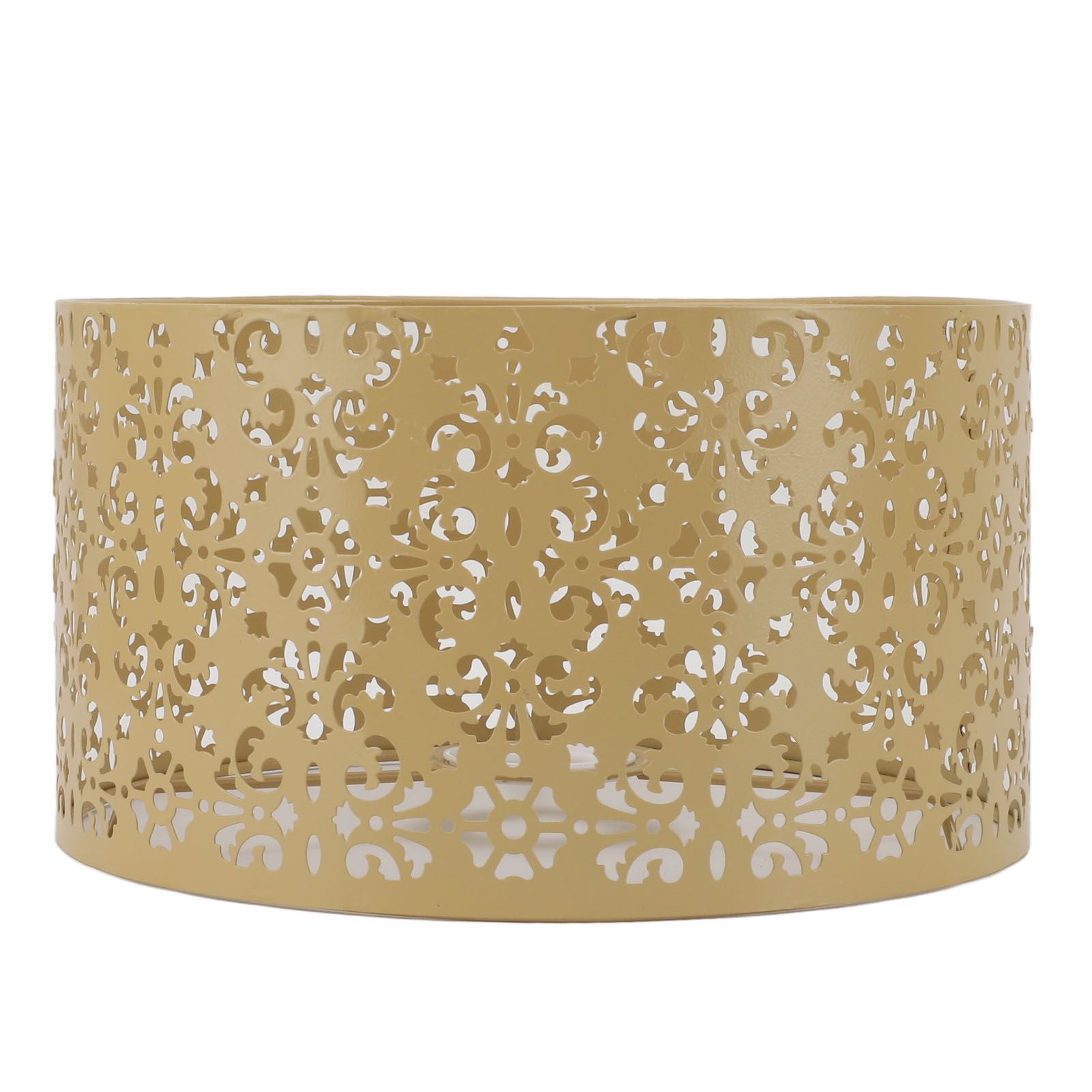 Desk Lampshade Hollow Out Iron Exquisite Decorative Lamp Shade for E27 E14 Floor Lamps Chandeliers Yellow