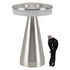 Portable LED Bedside Night Light 3 Color Temperature top Touch control Rechargeable Battery Bedside Lamp Silver
