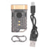 Mini LED Flashlight 1500LM Strong Magnet Base IPX5 Waterproof 500mAh Rechargeable with 365nm UV Lamp Keychain Flashlight for Outdoor Warning Detection