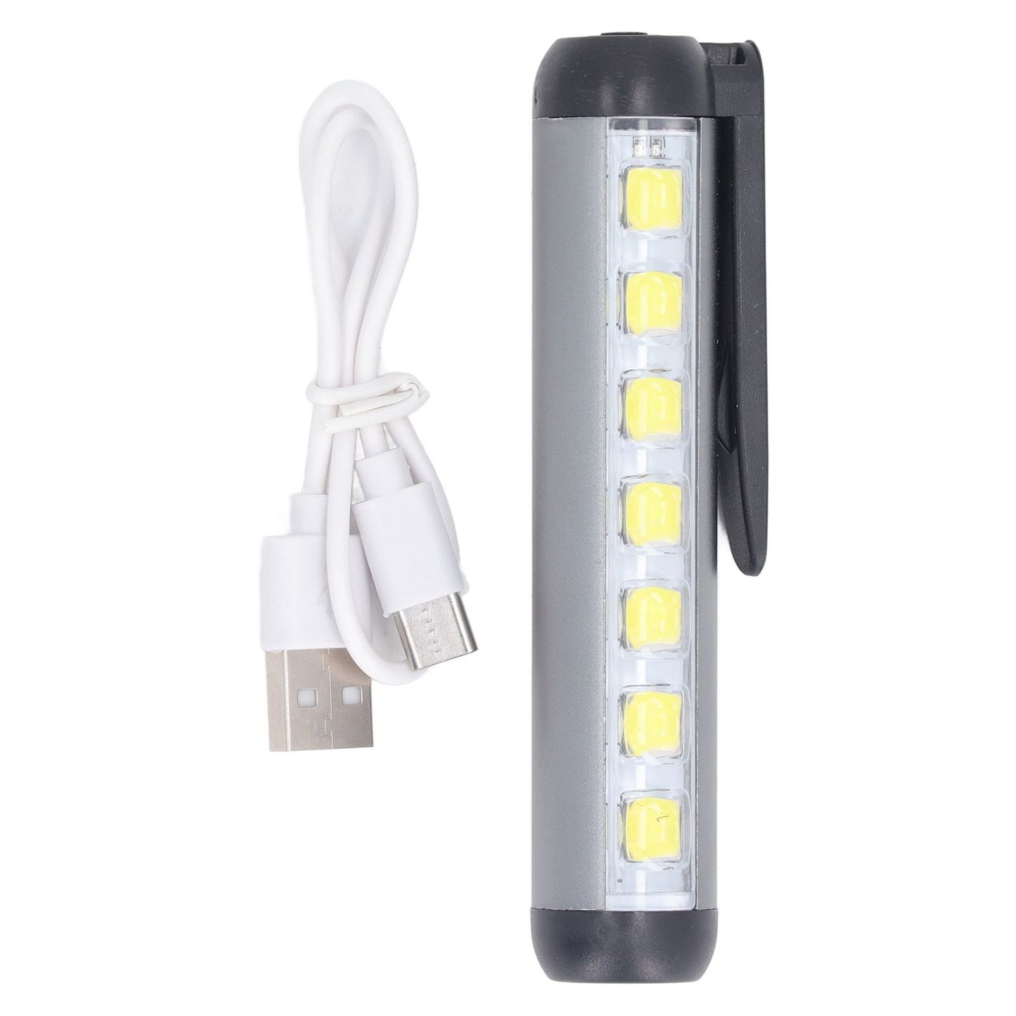 LED Pen Light Aluminum Alloy Portable USB Rechargeable Pocket Dual Beam Penlight Mini Handheld Light for Nurses Students Medical Doctors