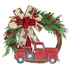 Red Truck Christmas Wreath Fall Wreath for Front Door Decorations for Farmhouse Autumns Harvest Halloween Thanksgiving
