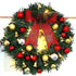 Xmas Wreath with 20 LED Lights and Bells Christmas Garland Light String Branch Lights for Living Room Fireplace and Windows