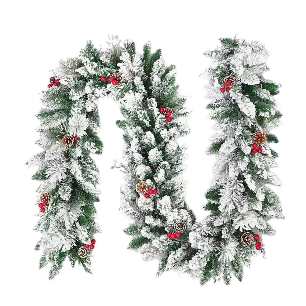 Christmas Rattan Garland Artificial Xmas Rattan Decoration Christmas Decoration for Indoor or Outdoor Decor