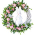 Easter Bunny Egg Wreath Acrylic Rabbit Egg Wreath Indoor Outdoor Easter Hanging Ornaments Home Front Door Party Decorations