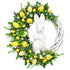 Easter Bunny Egg Wreath Acrylic Rabbit Egg Wreath Indoor Outdoor Easter Hanging Ornaments Home Front Door Party Decorations
