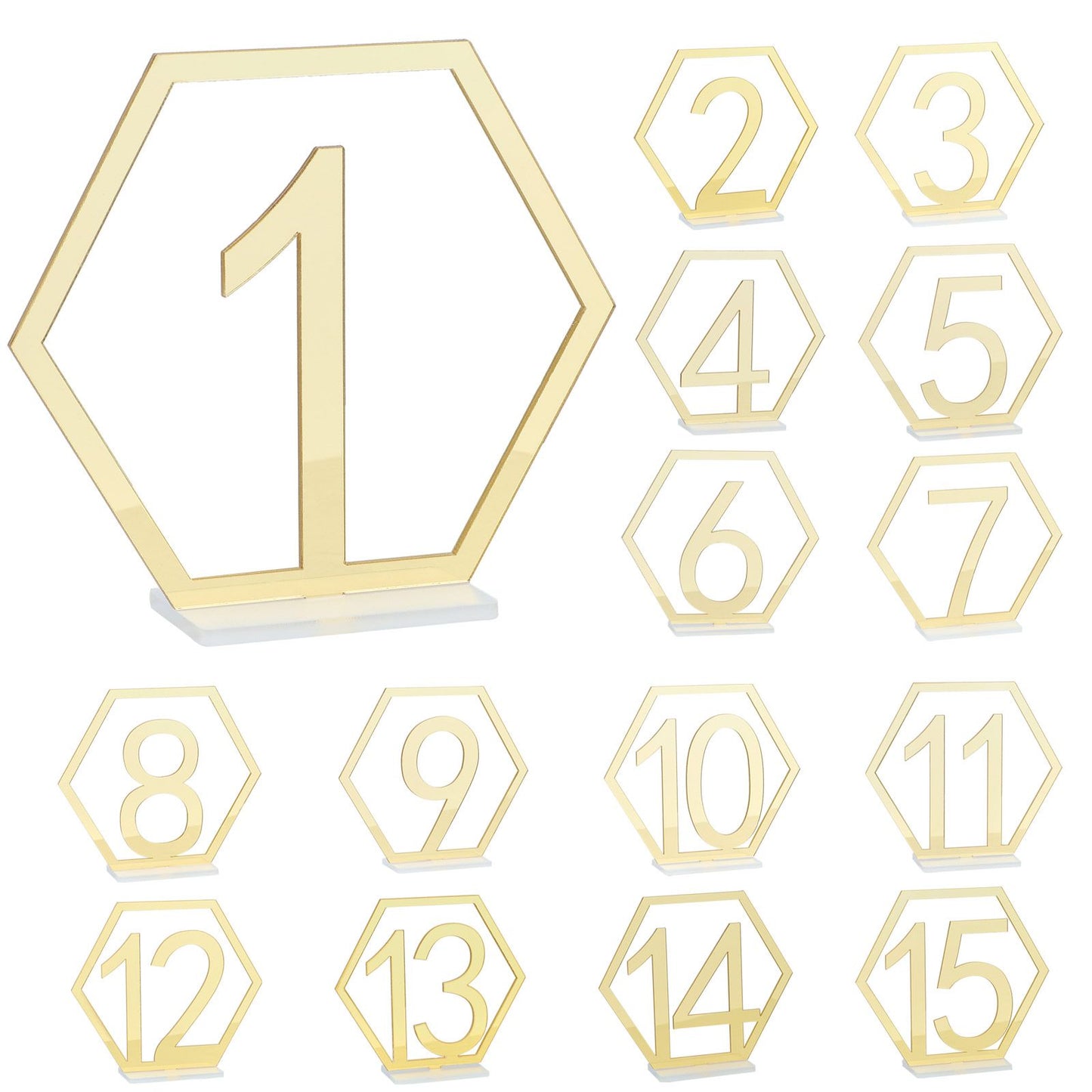 Digital Acrylic Mirror Table Number Wedding Supplies Table Decoration