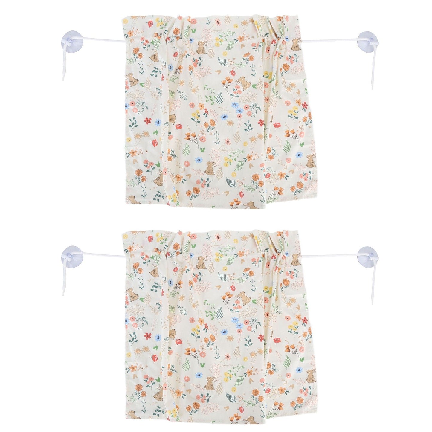 2PCS Simple Style Sunshade Curtain Adjustable Car Side Window Curtain Cute Car Curtain with Suction CupType 1