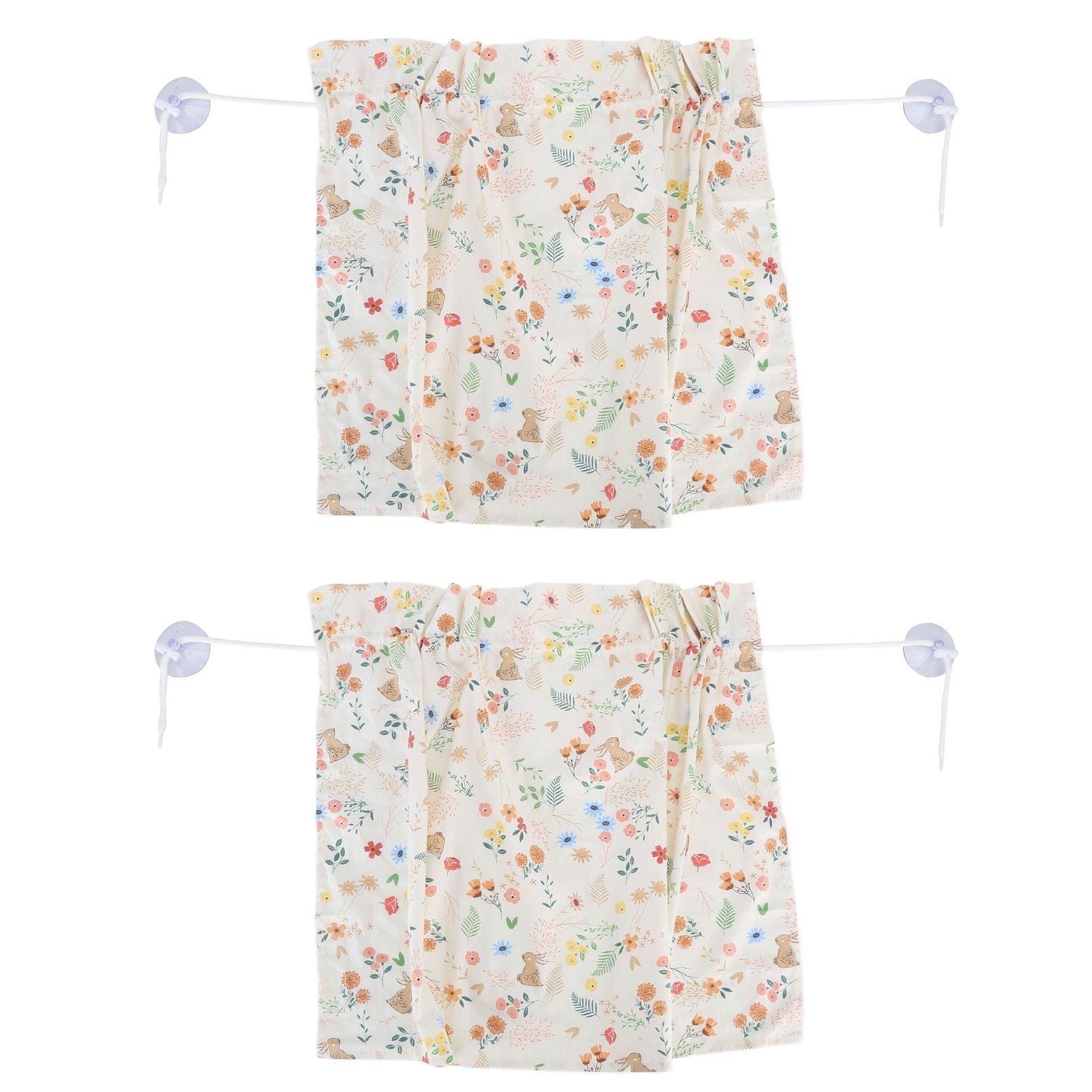 2PCS Simple Style Sunshade Curtain Adjustable Car Side Window Curtain Cute Car Curtain with Suction CupType 1