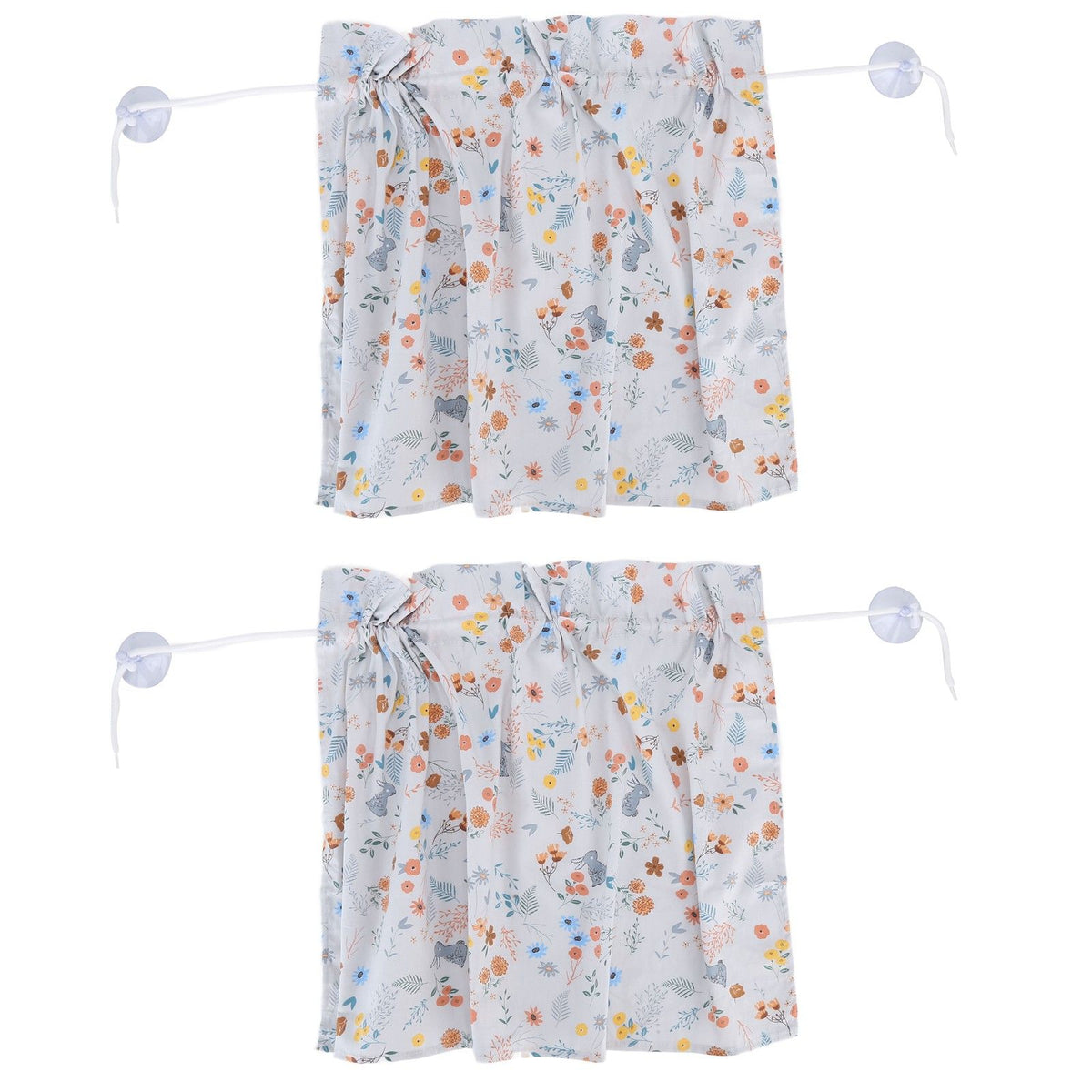 2PCS Simple Style Sunshade Curtain Adjustable Car Side Window Curtain Cute Car Curtain with Suction CupType 2