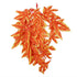 Artificial Reptile Plants Lifelike Plastic Plant Hanging Leaves Decoration with Suction Cup for Reptiles Terrarium Fish TankT‑007 Orange