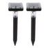 2Pcs Mole Repellent LED Ultrasonic Solar Powered Safe Portable Sturdy Durable Vole Repeller for Hotel Villa Garden