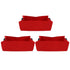3PCS Thicken Non Woven Vegetable Planting Seedling Grow Bags Garden Planter Bed with HandleRose Red 60x30x20cm