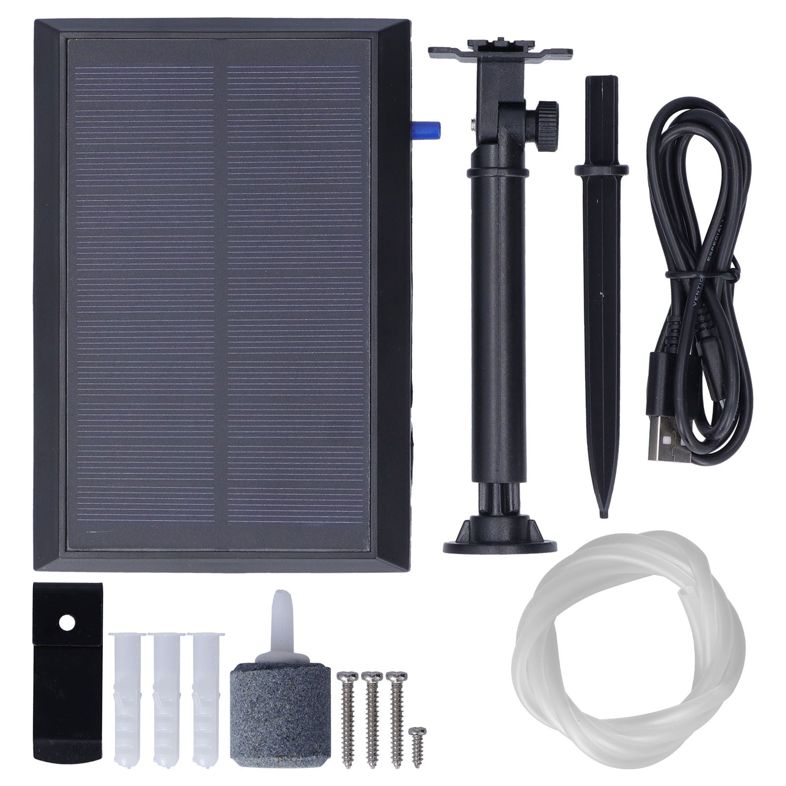 IP65 5.5V 1.5W Oxygen Pump Kit Solar Charging Air Aeration Pump for Aquarium Fish Tank Aquaculture Pool