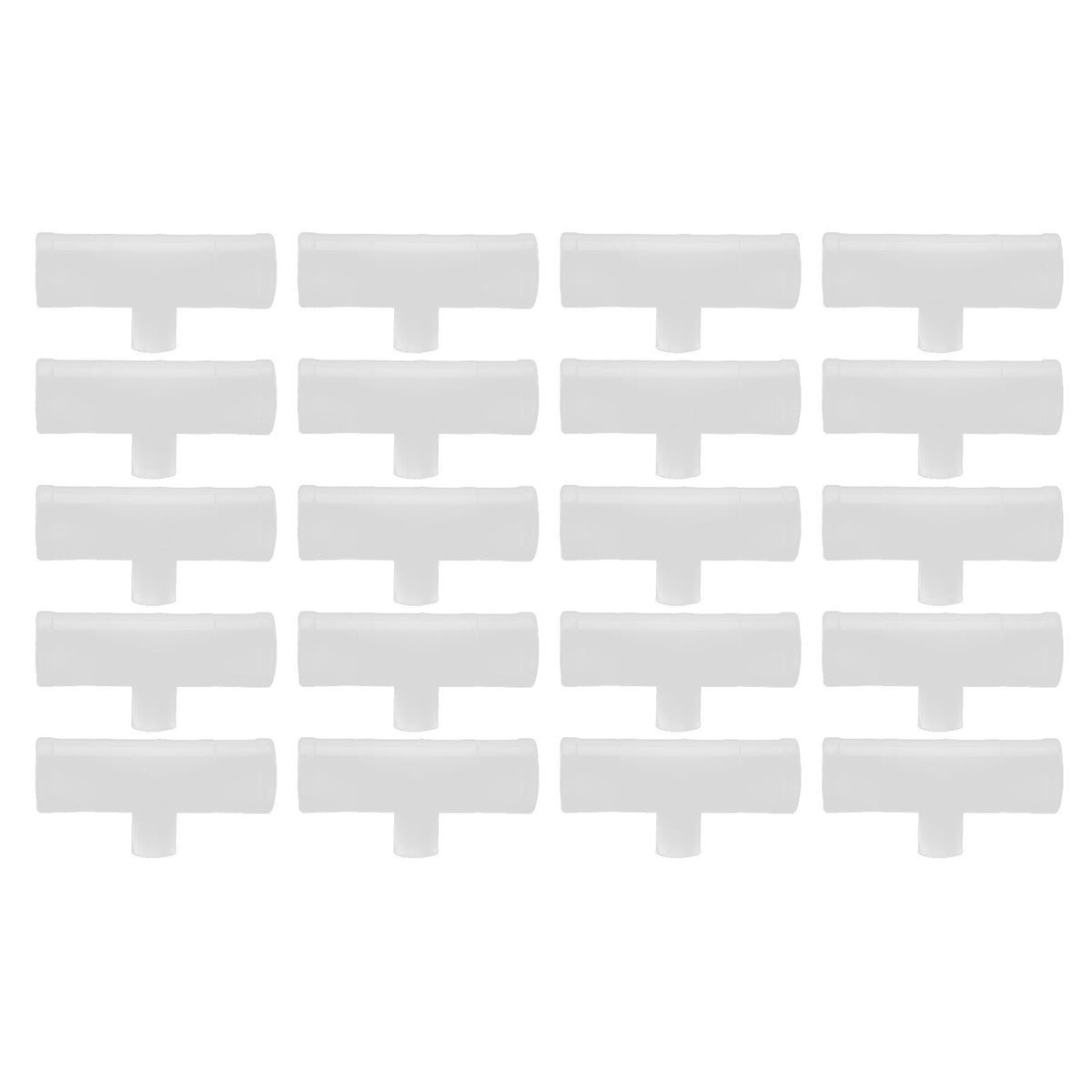 20Pcs Chicken Tee Tube Durable Leak Proof Drill Free Chicken Waterer Tee Fitting for Breeding IndustryG1/2 Tee Tube