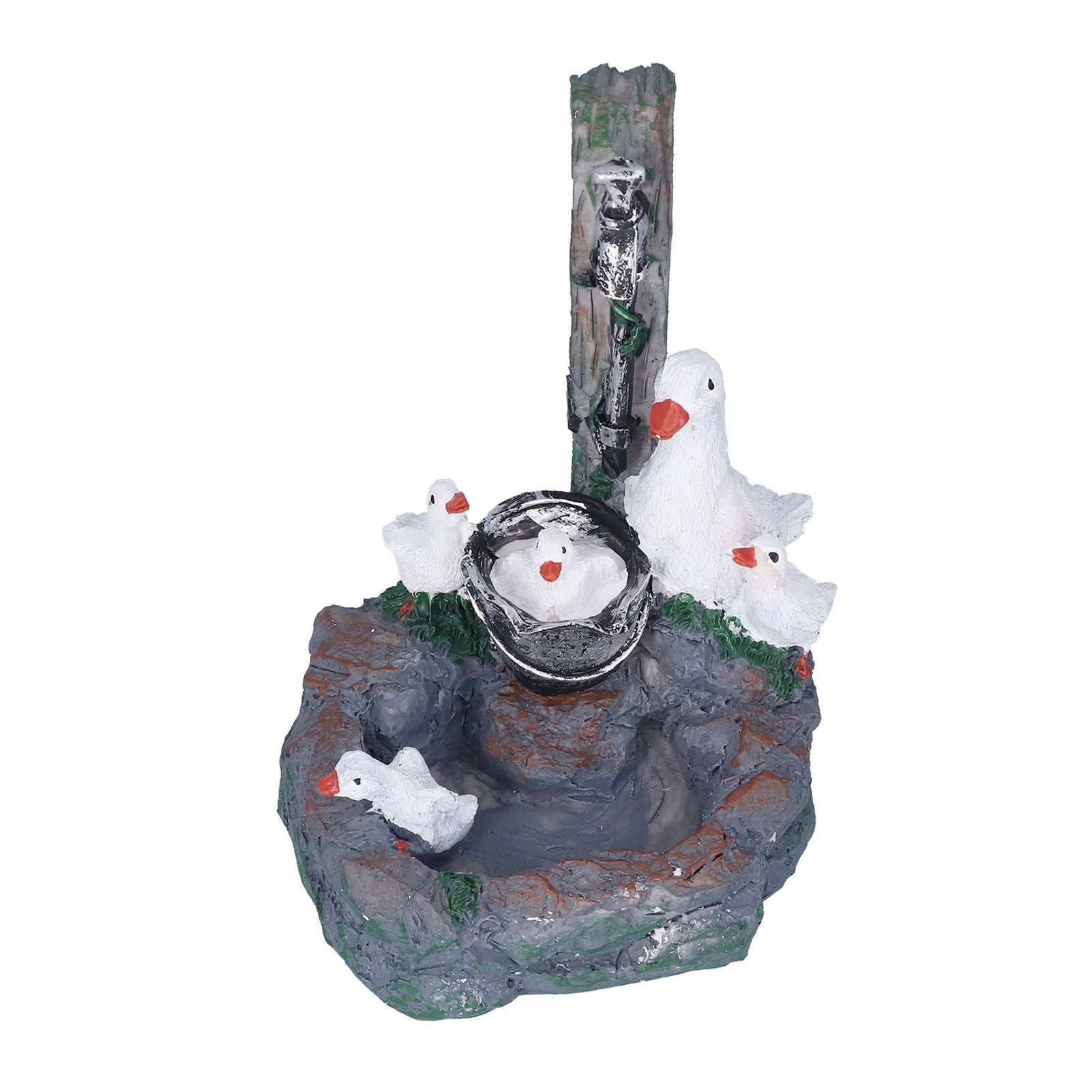 Garden Duck Family Statue Originality Resin Sculpture Ornament Decoration for Yard Patio Fountain Garden