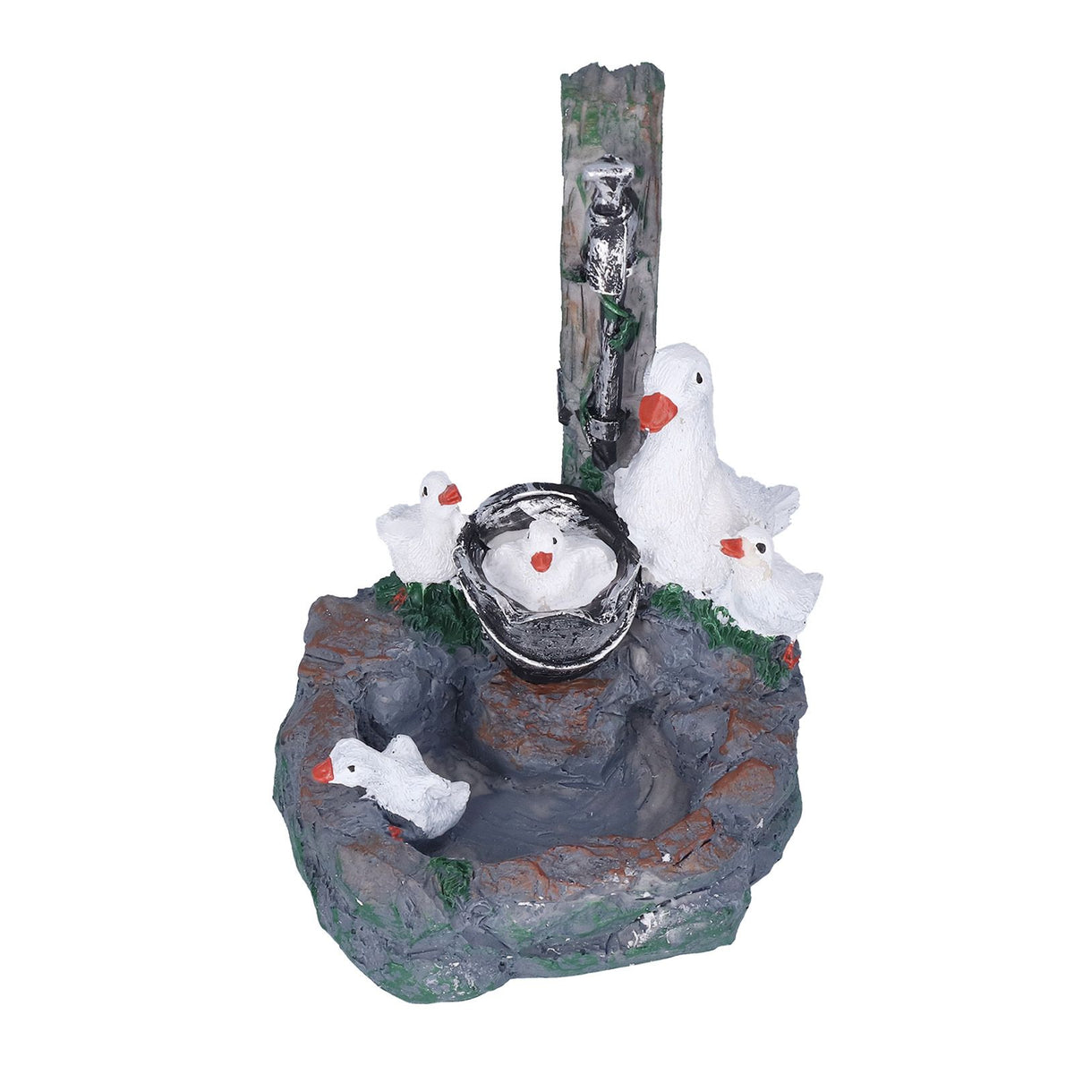 Garden Duck Family Statue Originality Resin Sculpture Ornament Decoration for Yard Patio Fountain Garden