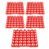 5PCS Plastic Egg Flats 30 Cell Egg Crates Holder Tray for Storage Transportation Home Farm SuppliesRed