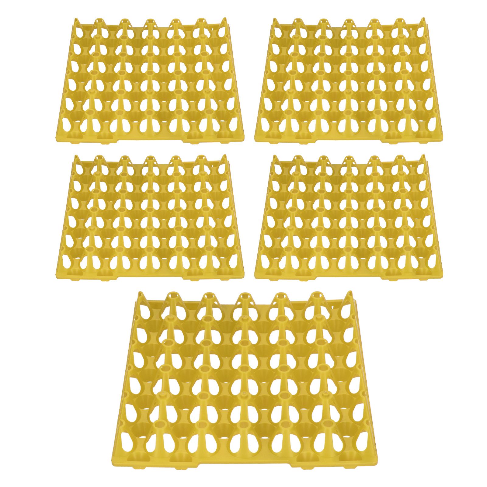 5PCS Plastic Egg Flats 30 Cell Egg Crates Holder Tray for Storage Transportation Home Farm SuppliesYellow