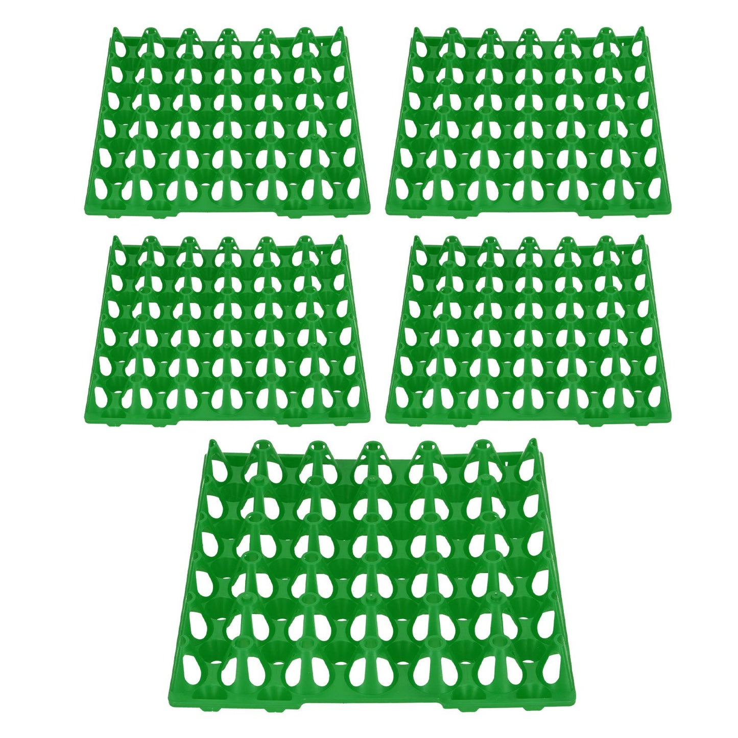5PCS Plastic Egg Flats 30 Cell Egg Crates Holder Tray for Storage Transportation Home Farm SuppliesGreen