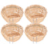 4pcs Bamboo Bird Nest Handmade Weaving Breeding Resting Bird House with Hook for Parrots Canary