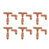 18Pcs Irrigation Fittings Kit Brown Water Barbed Coupling Connecter for 16mm Pipes